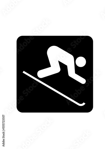 Downhill Skier Pictogram