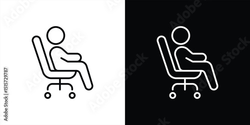seating icon. containing relaxation, comfort, ergonomic, workspace thin line icon symbol sign for your app and web. vector illustration