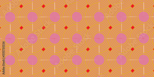 Abstract Geometric Pattern generative computational art illustration