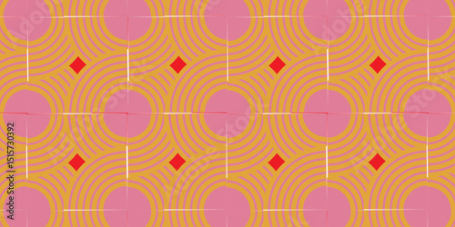 Abstract Geometric Pattern generative computational art illustration