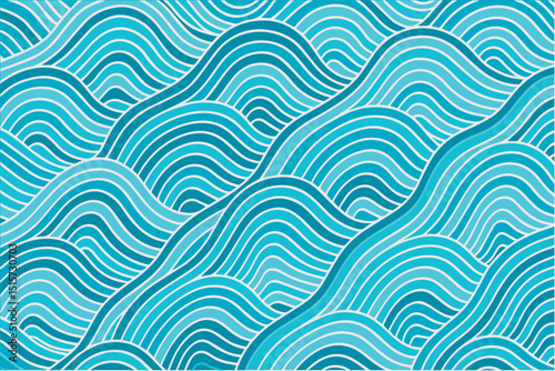 Blue gradient wave curves shape an abstract vector background, providing depth, motion, and a serene atmosphere for websites, apps, or creative layouts.

