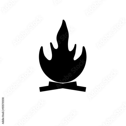 burning fire sign