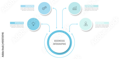 Modern infographic template 4 options