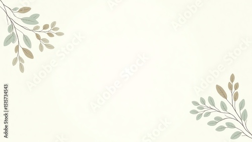 Floral Branch Background with Copy Space for Invitations or Design