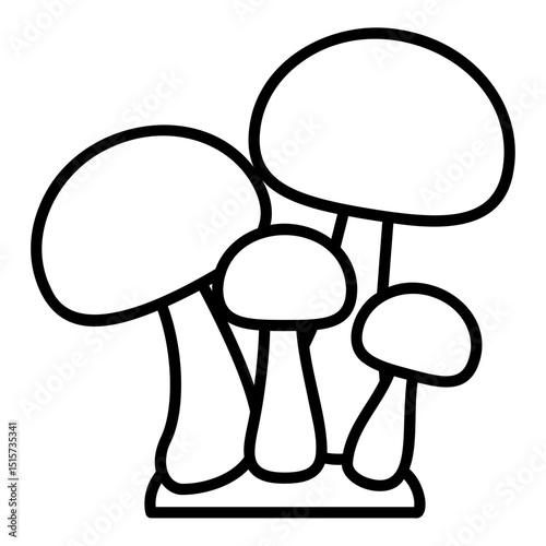 Mushroom or fungus group icon