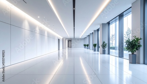 White Light Installation in Modern Interior Space