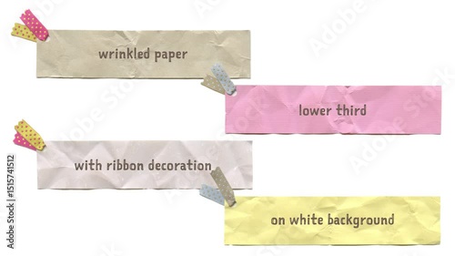 Wrinkled Paper Lower Thirds Animation Set