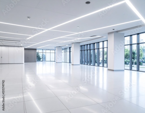 White Light Installation in Modern Interior Space