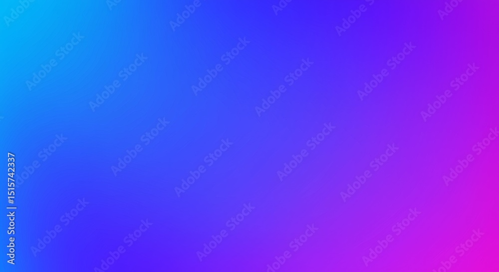 Obraz premium Abstract smooth color gradient background, vibrant blue to purple, empty space in center-right for text, minimal design