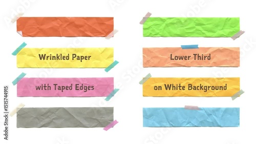 Taped Paper Lower Thirds Animation Set