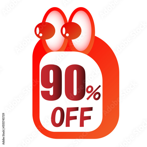 90%OFF 仰天顔のキャラクター風セール値下げアイコン