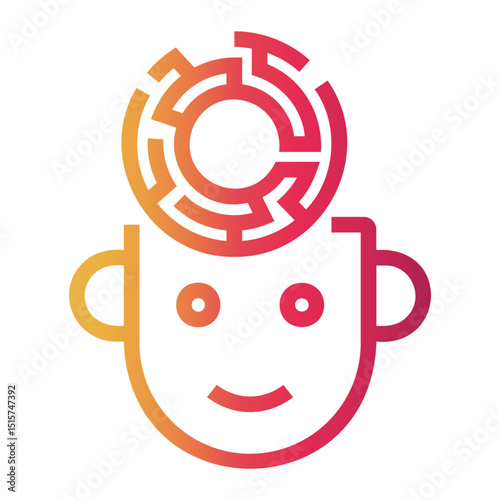 complexity Line Gradient Icon