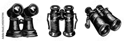 Vintage Style Binoculars Designs for Exploration and Nature Viewing