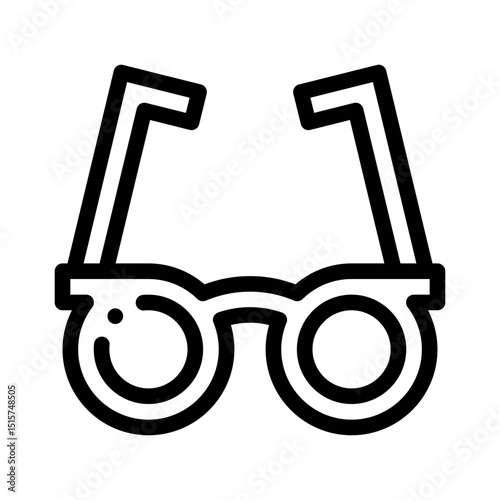 reading glasses line icon