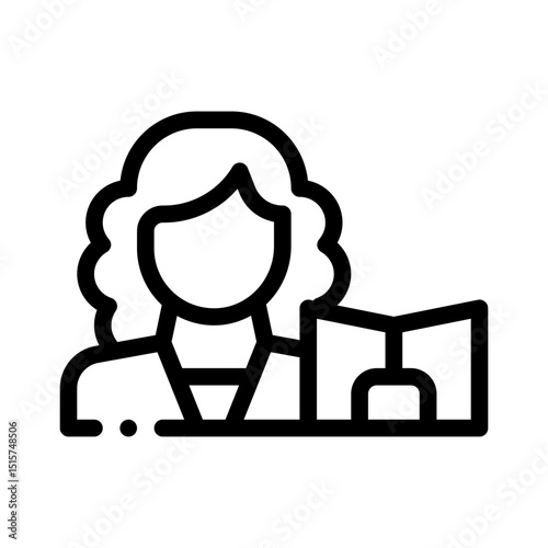 teacher line icon