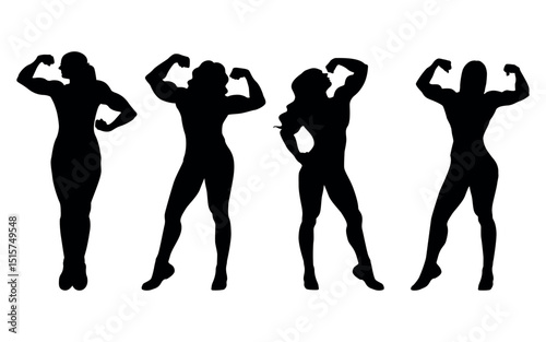 silhouette of a strong woman