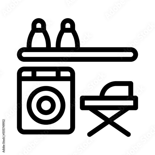 laundry service line icon