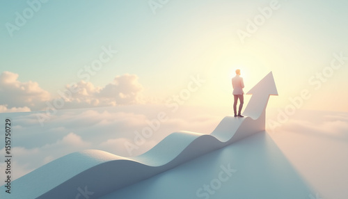 silhouette of man standing on top of mountain