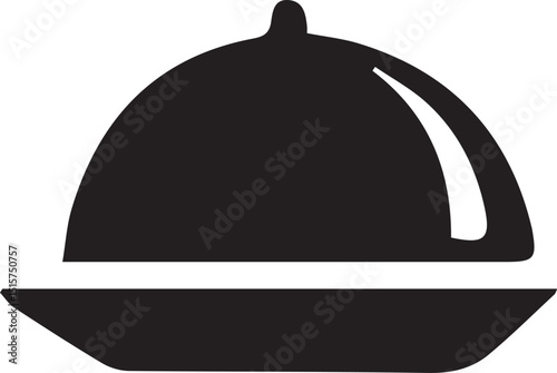 restaurant cloche icon silhouette (vector EPS file)