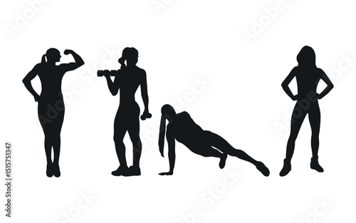 silhouette of a strong woman