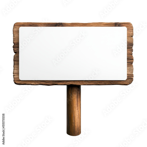 Empty wooden sign ready for your message.