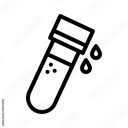 test tube line icon