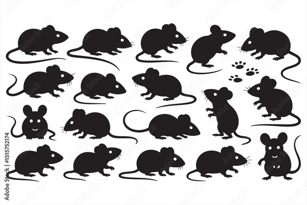 Fototapeta premium Mouse Eating and Moving with Seed Interaction, Perfect for Detailed Animation Sequences