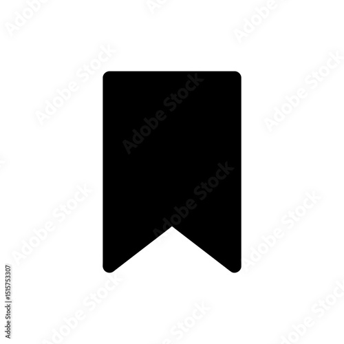Bookmark icon with page corner fold for saving content
