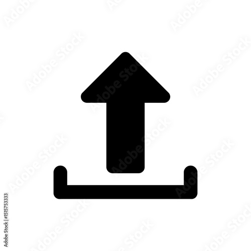 Arrow upload top icon symbolizing file upload and data transfer