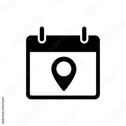 Calendar event pin icon symbolizing pinned important dates and meetings