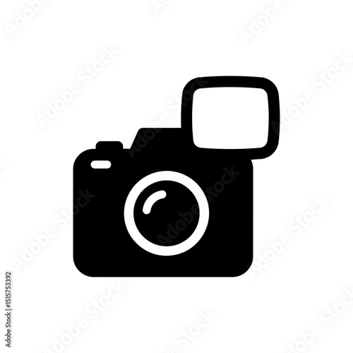 Camera Flash Off Icon Symbol for Photography Settings