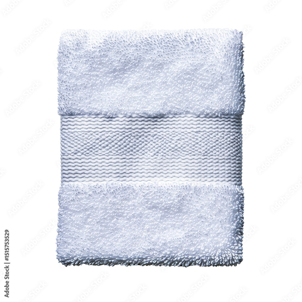 Fototapeta premium Soft white towel for personal care and comfort.