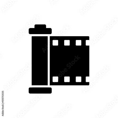 Film Roll Strip Icon for Cinema and Media