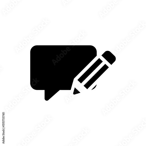 Message edit pencil icon representing text modification