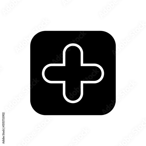 Plus Square Button Icon for Adding and Expanding Options