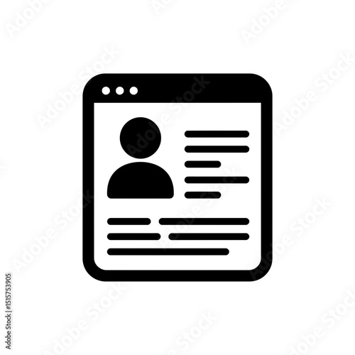 Profile edit icon with frame and pencil for updating user info