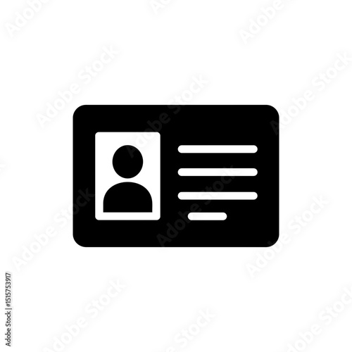 Profile ID card icon showing user identification details