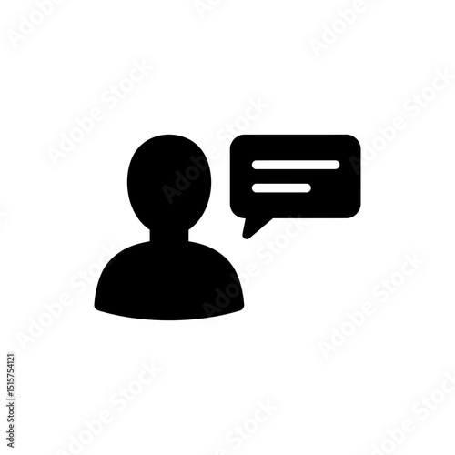 User Chat Conversation Icon for Online Messaging