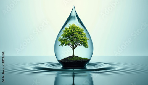 water drop on green leaf