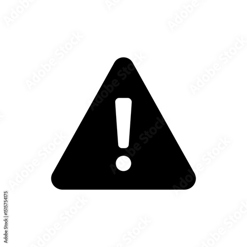 Warning icon with exclamation mark for caution alerts
