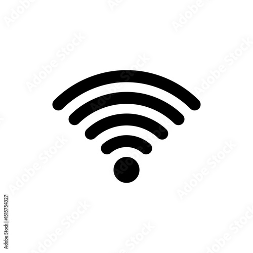 WiFi on icon showing wireless internet connection signal