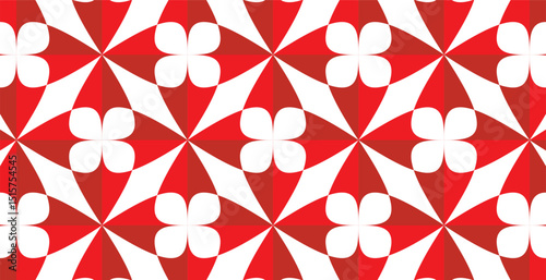 seamless pattern with red hearts