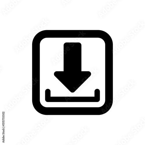 Download Arrow Icon Inside Square Frame For Digital Files
