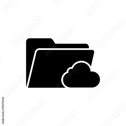 Folder icon with cloud symbol representing cloud storage