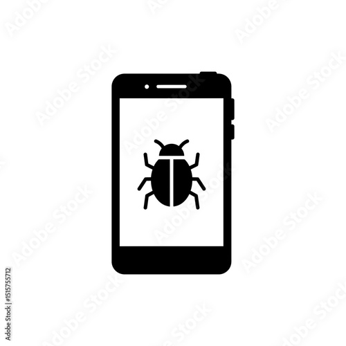 Phone icon with bug report symbol indicating issue reporting