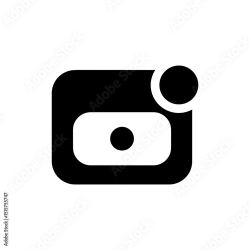 Record Button Icon with Red Dot Indicating Audio or Video Recording