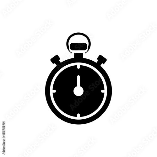 Timer Stopwatch Icon for Measuring Time or Duration