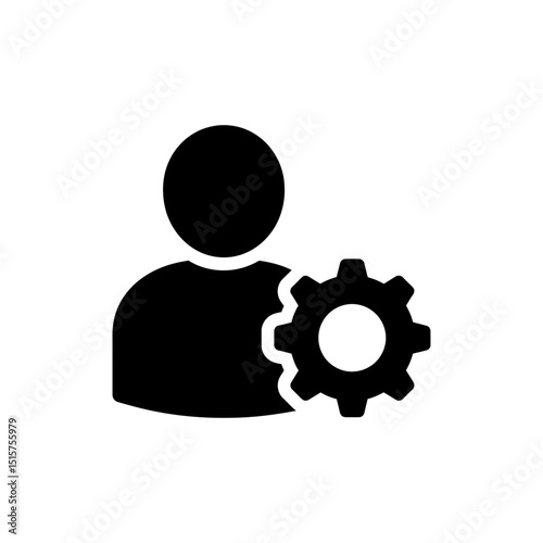 User icon with settings gear symbolizing account configuration