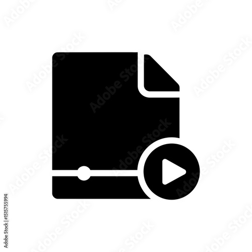 Video File with Play Icon Representing Multimedia Content