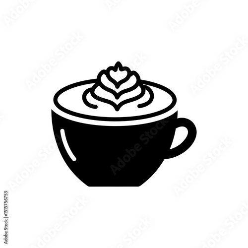 Cappuccino with Floral Foam Design on Top